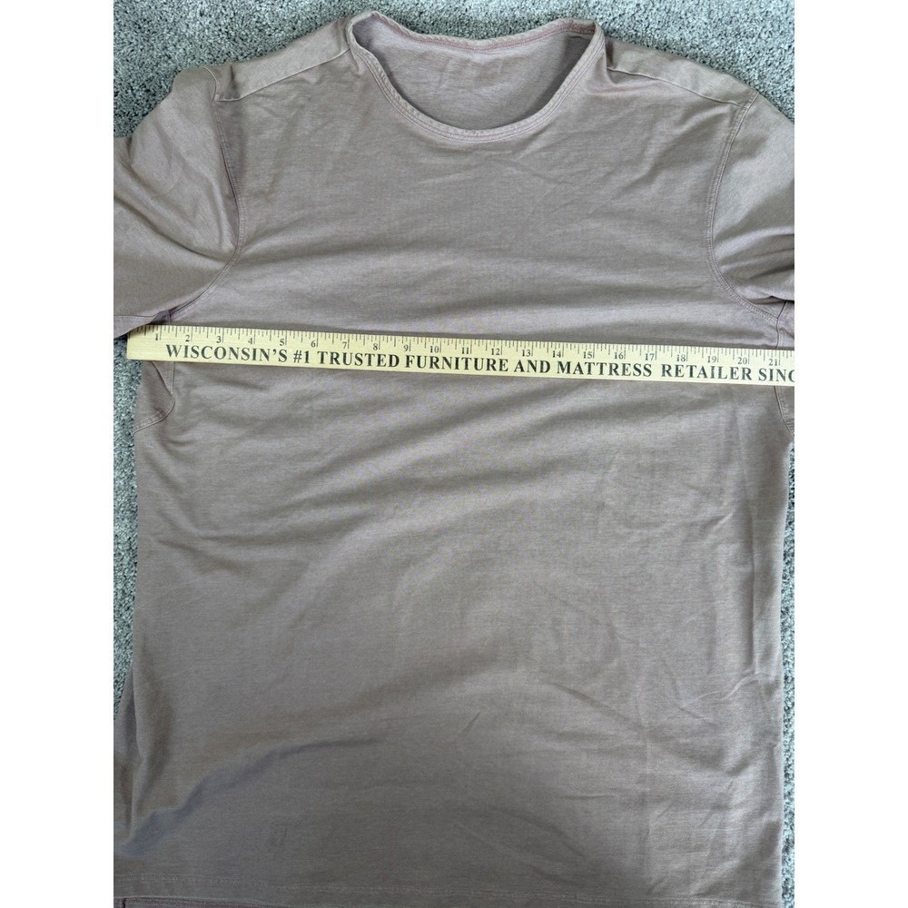Lululemon Fundamental T-Shirt Mens Gray Short Sleeve Crew Neck - Picture 3 of 5
